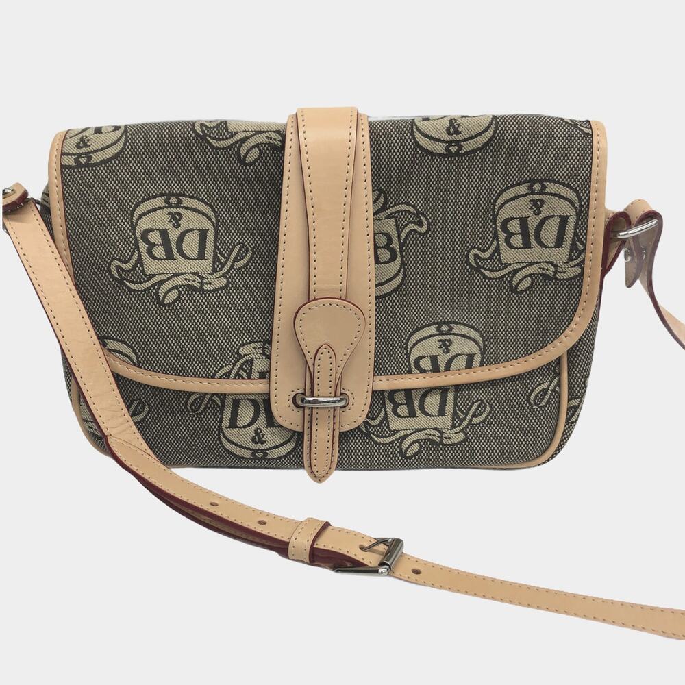 Dooney & Bourke Donegal Crest Large Crossbody Bag Brown Canvas Monogram SP54